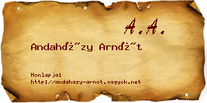 Andaházy Arnót névjegykártya